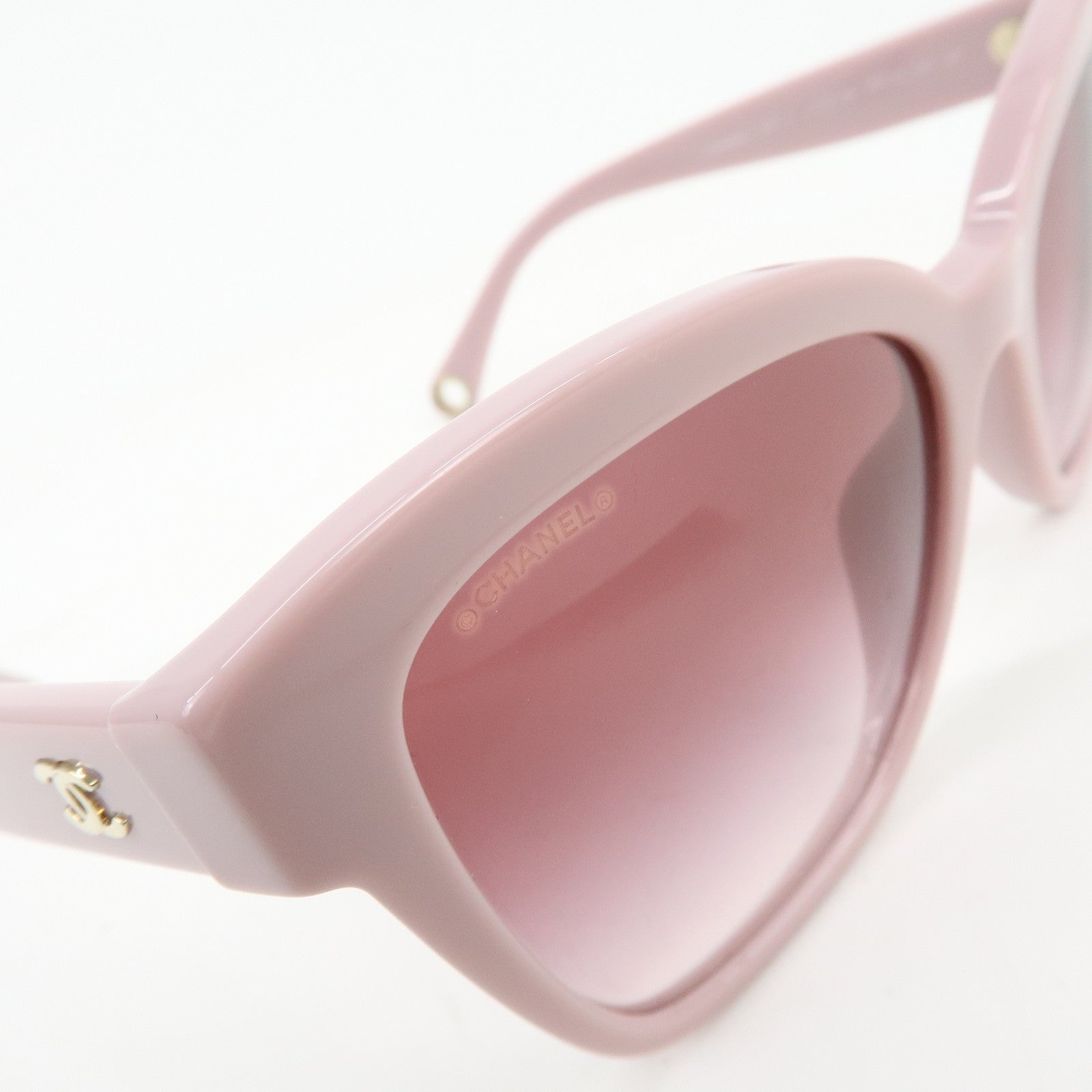 CHANEL COCO Mark Plastic Sunglasses Pink c.1721/8H 140 2N 5487 A