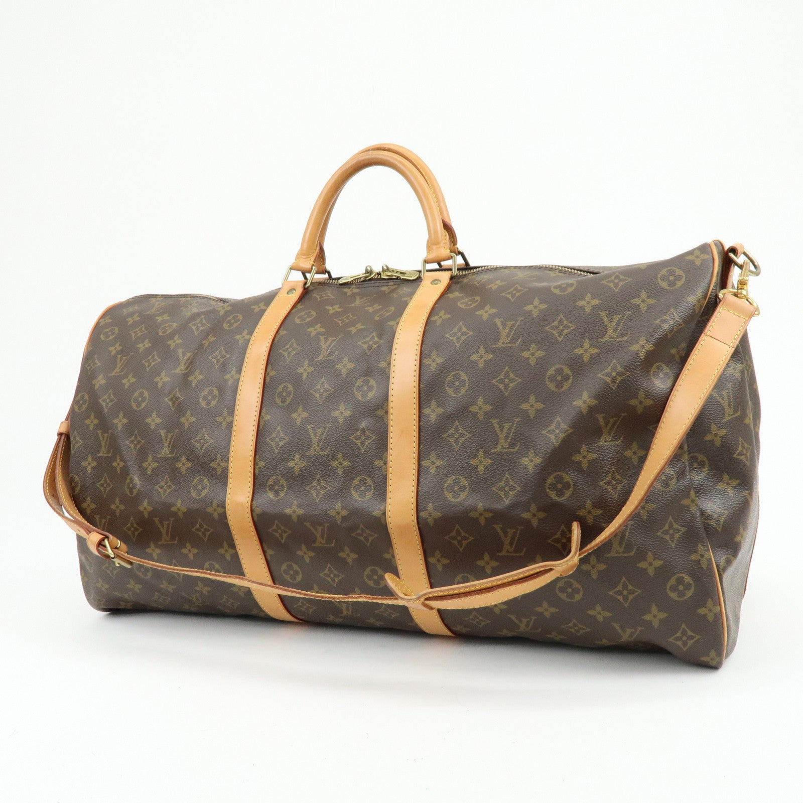 Louis Vuitton Monogram Keep All Bandouliere 60 Boston Bag M41412 Auth Used F/S