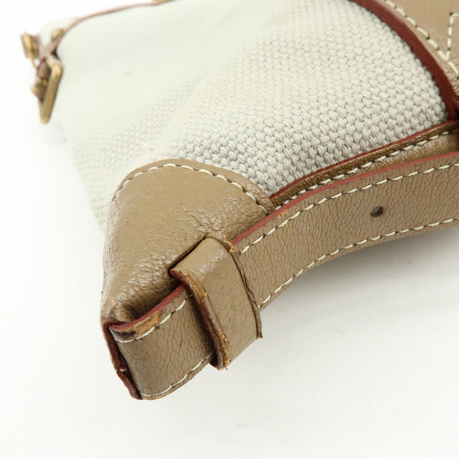 Louis Vuitton Antigua Poaplum GM Canvas Leather Tote Bag M48831