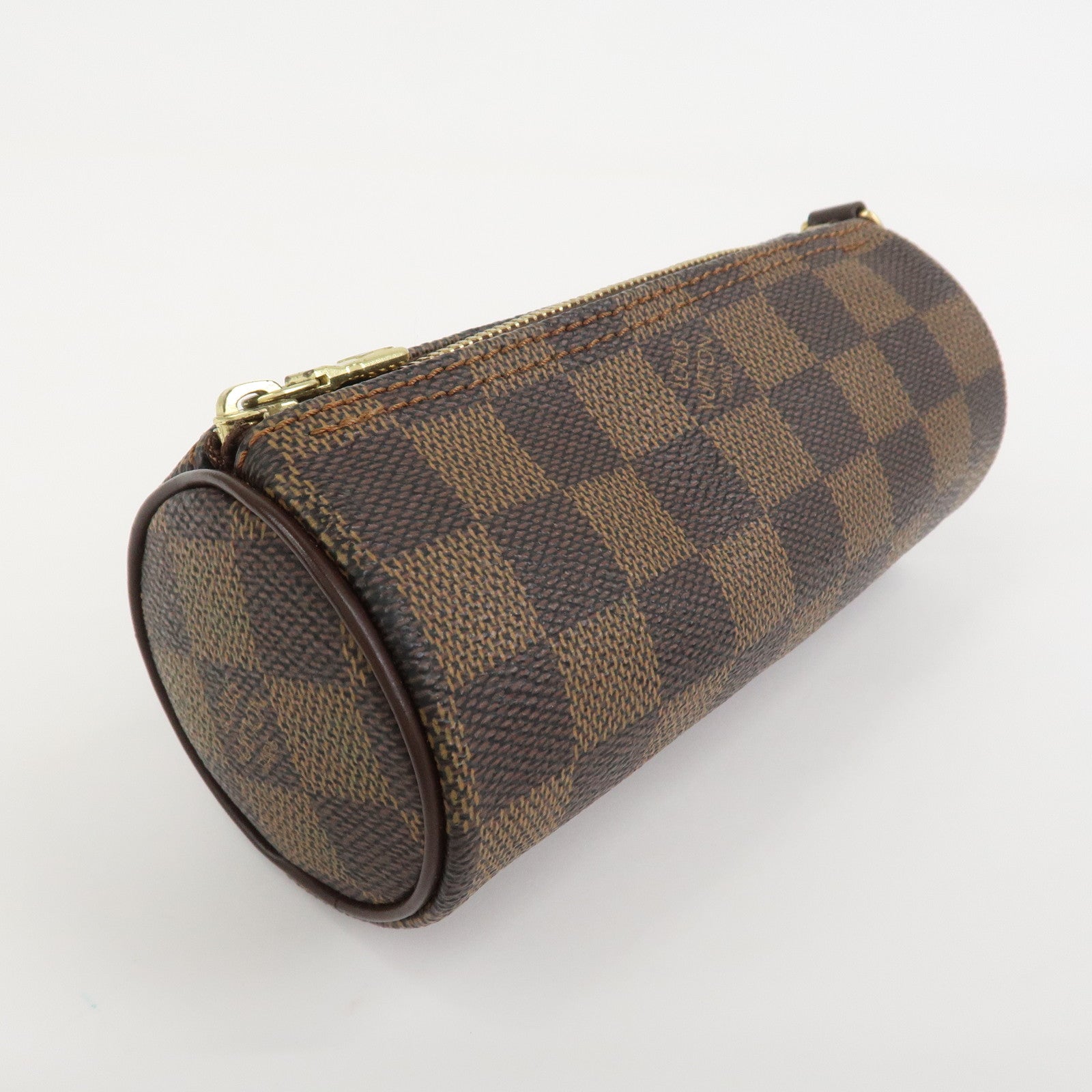 Louis Vuitton Damier Leather Mini Pouch for Papillon Bag Brown