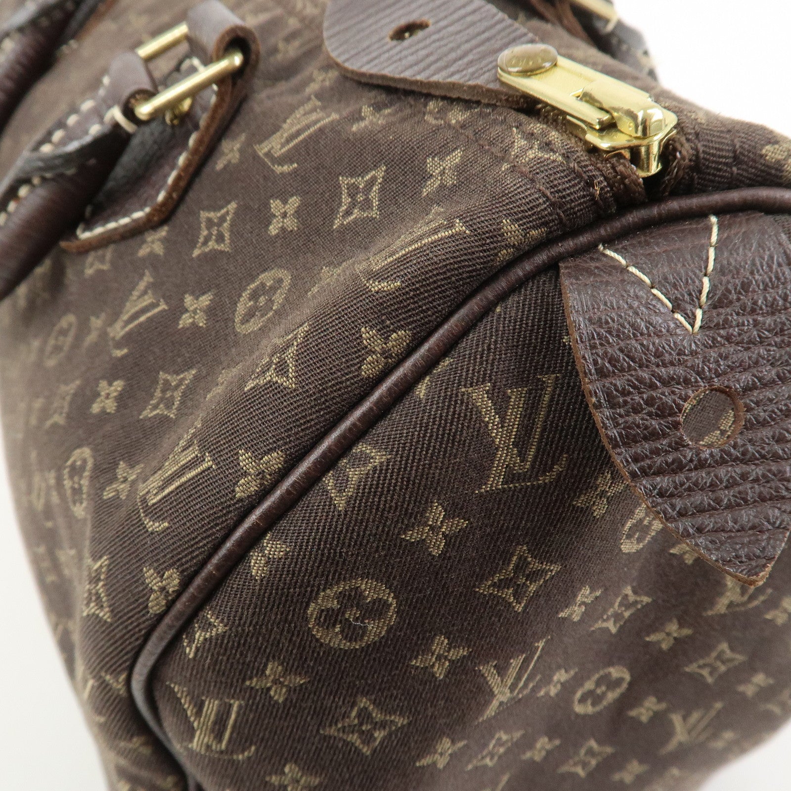 Louis Vuitton Monogram Mini Lin Speedy 30 Boston Bag Ebene M95224