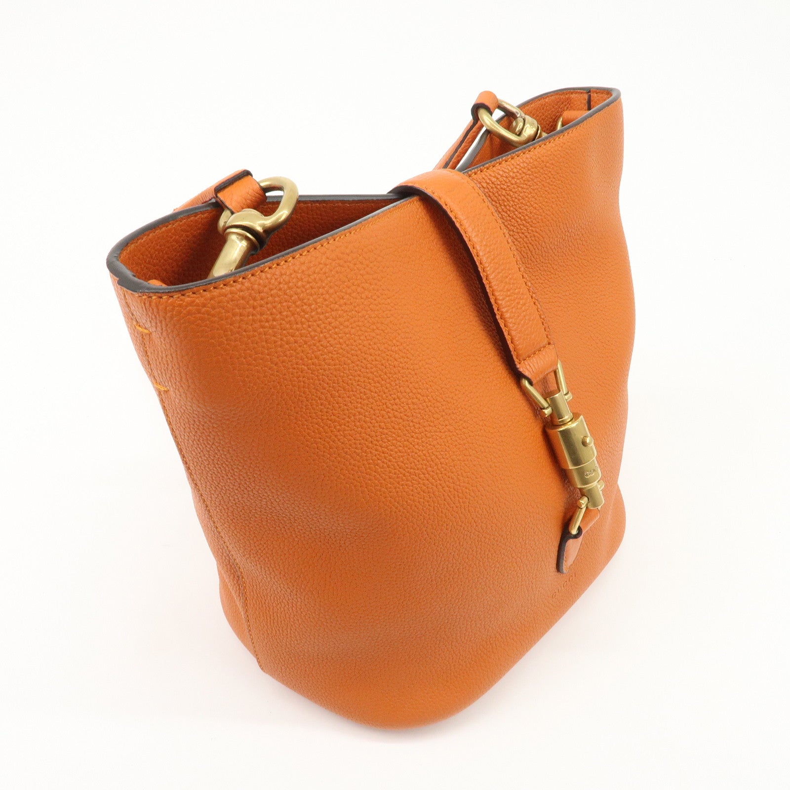 GUCCI New Jackie Leather Shoulder Bag Crossbody Bag Orange 380579 Used