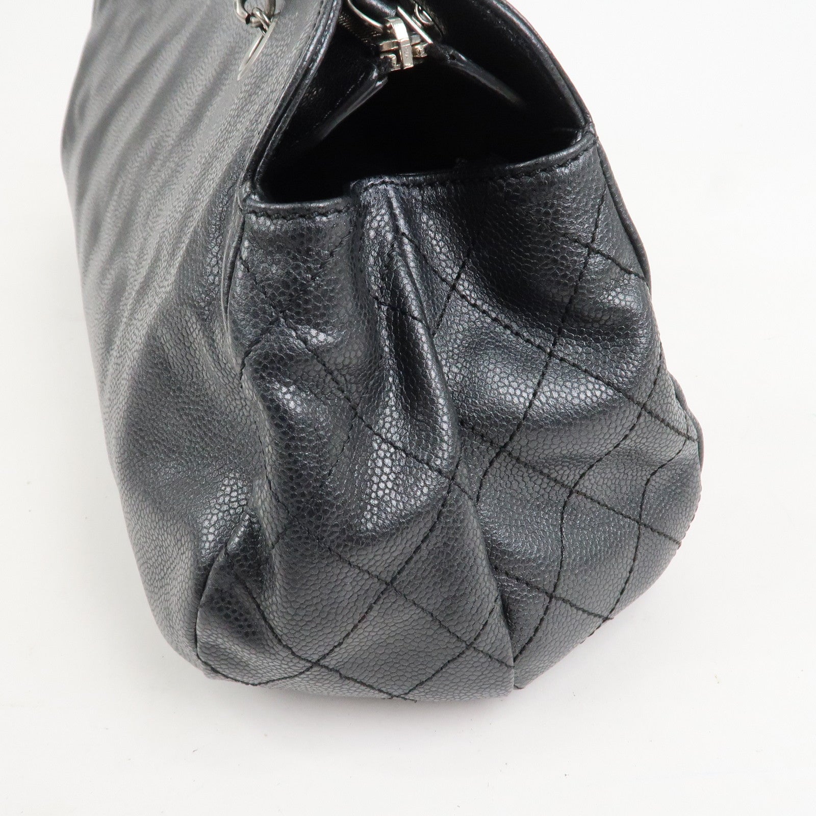 CHANEL COCO Mark Caviarskin Chain Shoulder Bag Black