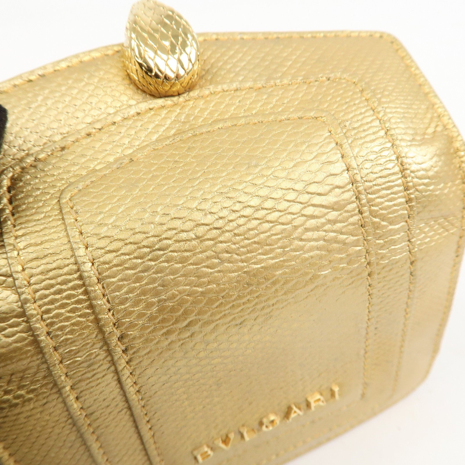 BVLGARI Serpenti Forever Leather Bag Charm Gold