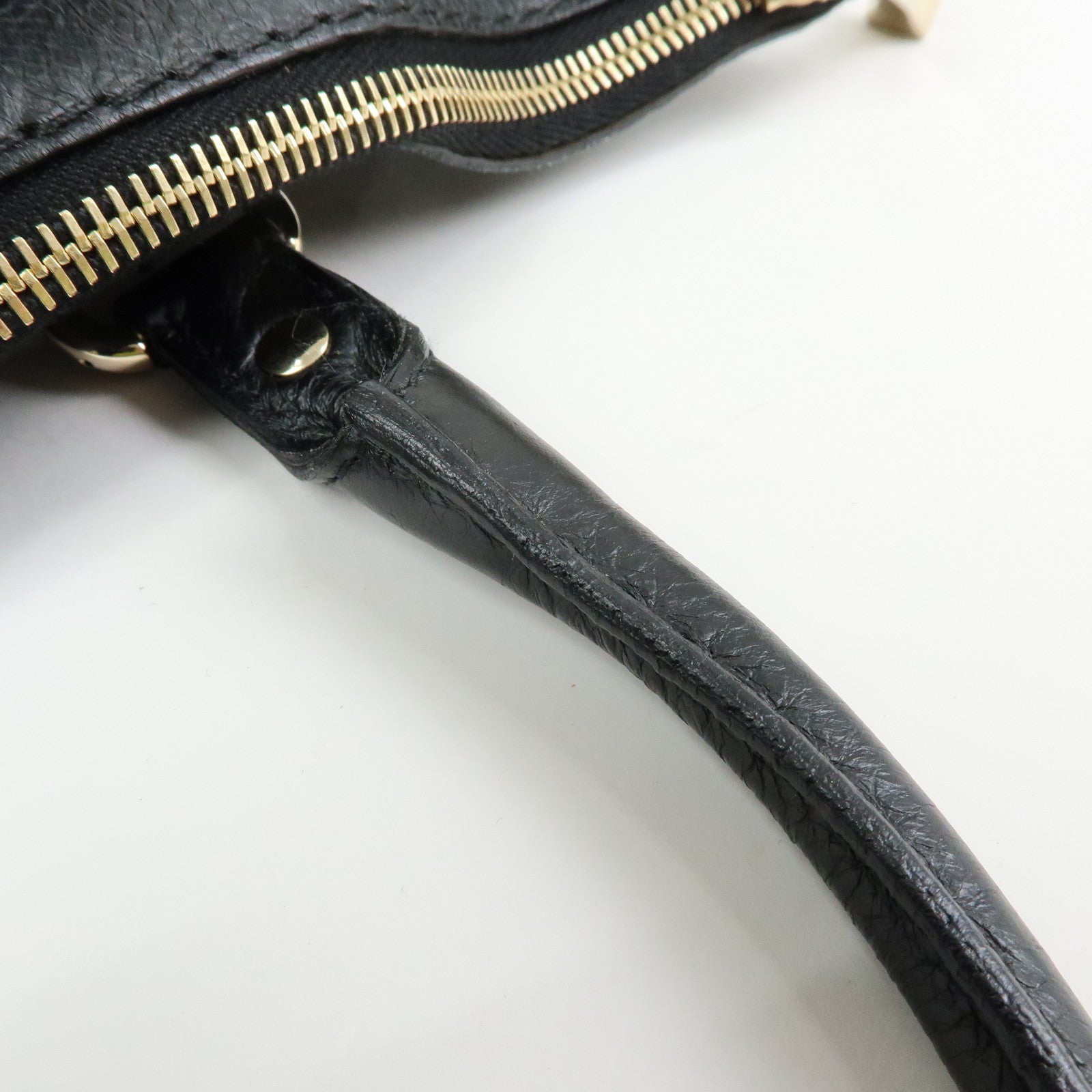 GUCCI Horsebit Leather 2Way Bag Hand Bag Shoulder Bag Black 189888