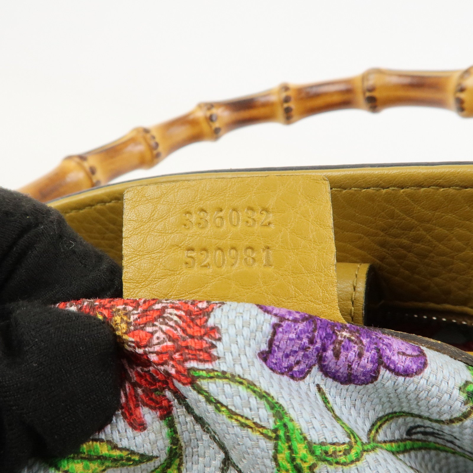 GUCCI Bamboo Leather 2Way Bag Tote Shoulder Bag Mustard 336032