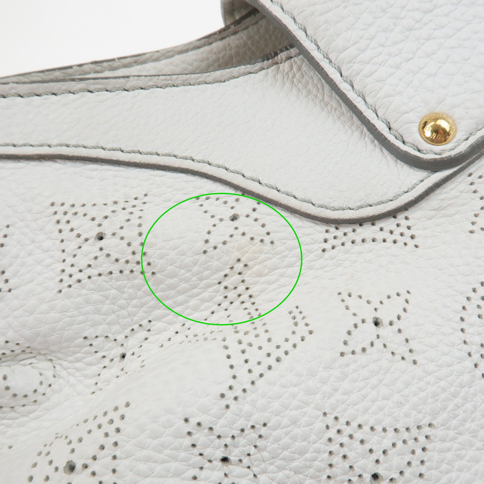 Louis Vuitton Monogram Mahina Solar PM Hand Bag Blanc M93126 Used