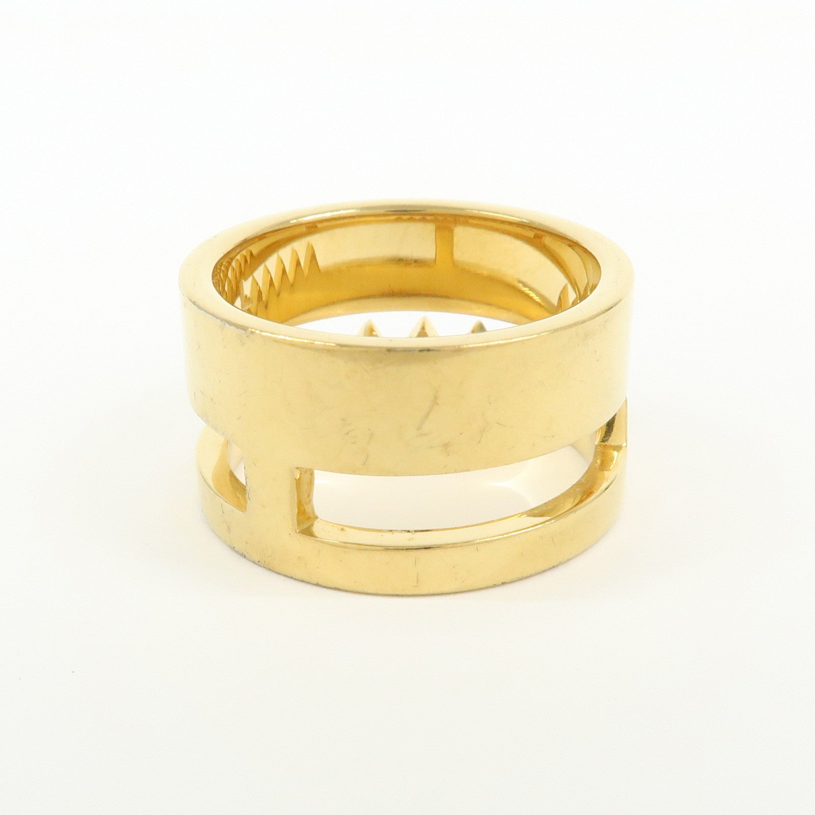 FENDI Monster Metal Ring Gold US11.5 EU66 HK26 Size L