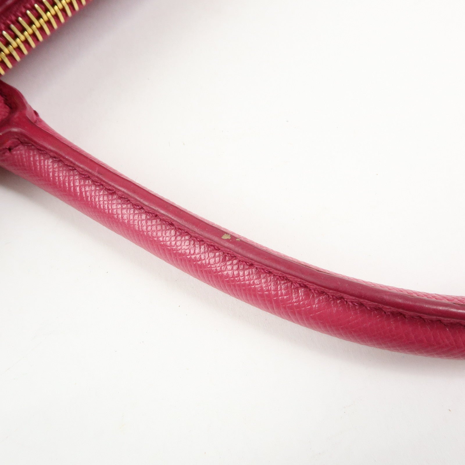PRADA Triangle Logo Saffiano Leather 2Way Hand Bag Pink BN1801