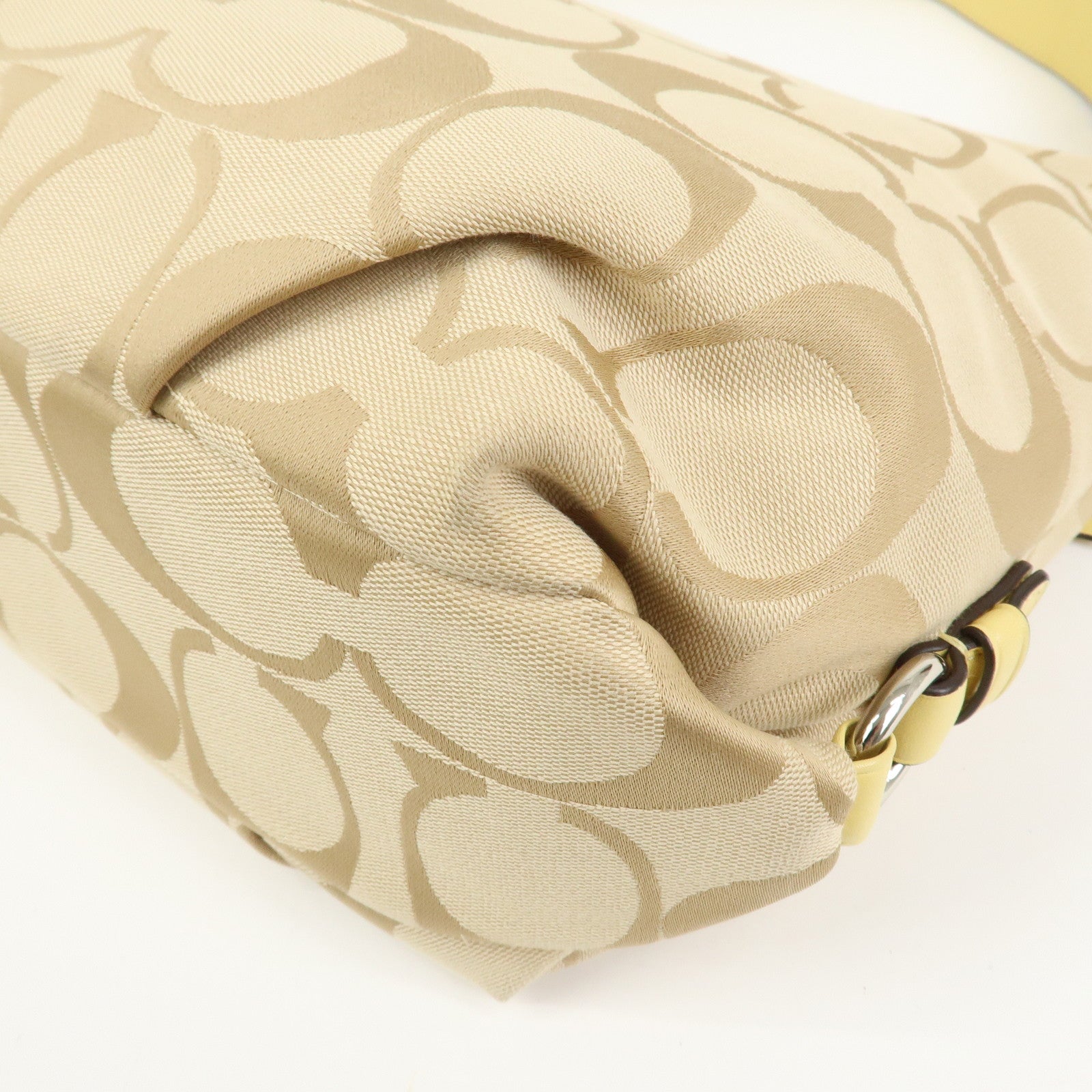 COACH Set of 2  PVC Canvas Leather Shoulder Bag Hand Bag Brown