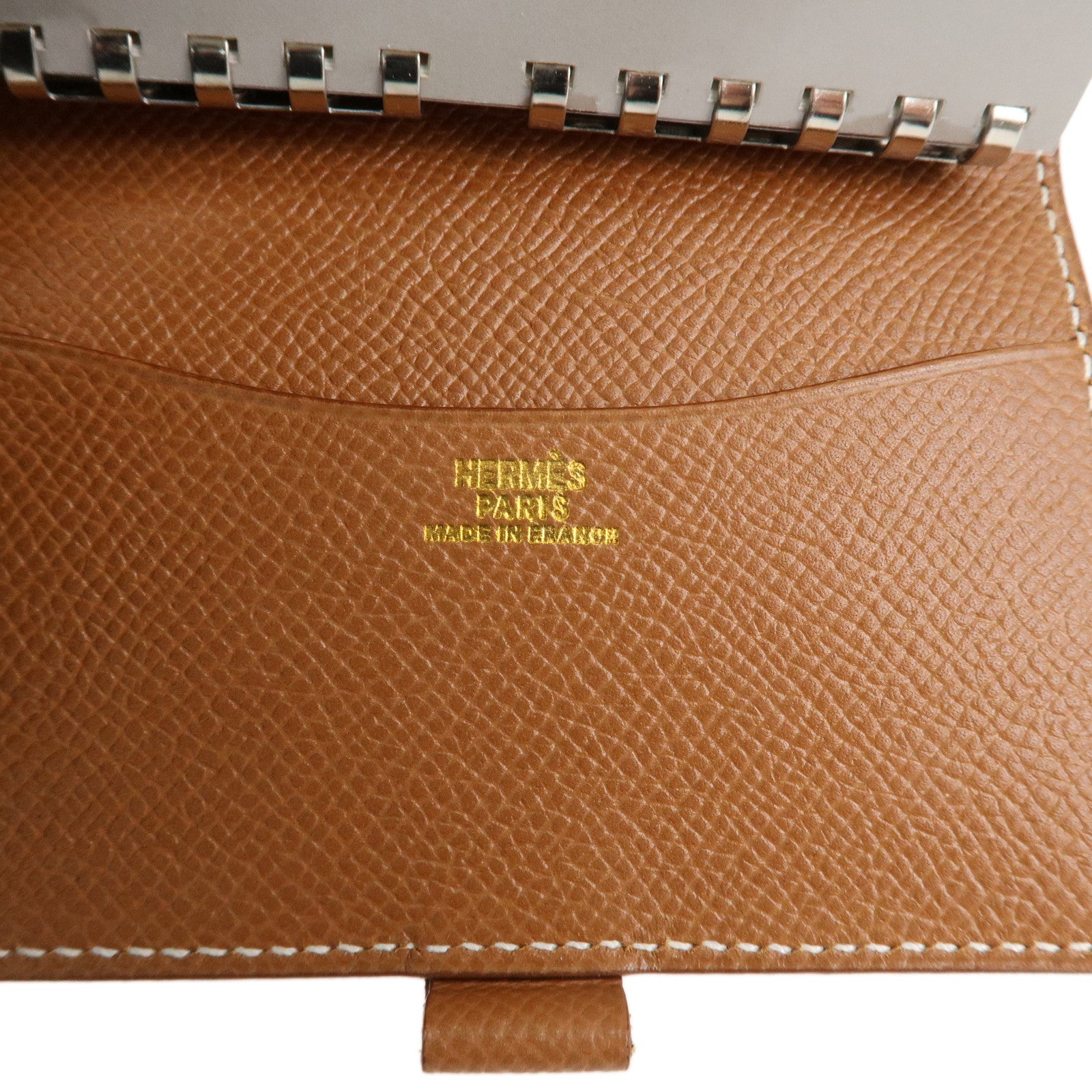 HERMES Agenda PM Epsom Leather Planner Cover Beige Used