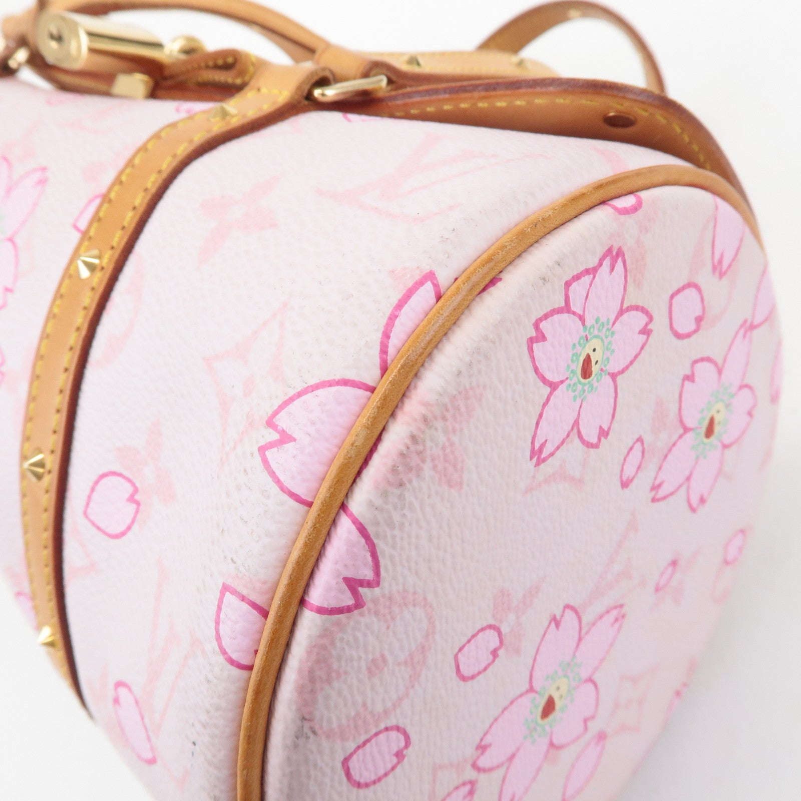 Louis Vuitton Monogram Cherry Blossom Papillon Hand Bag Rose M92010 Used