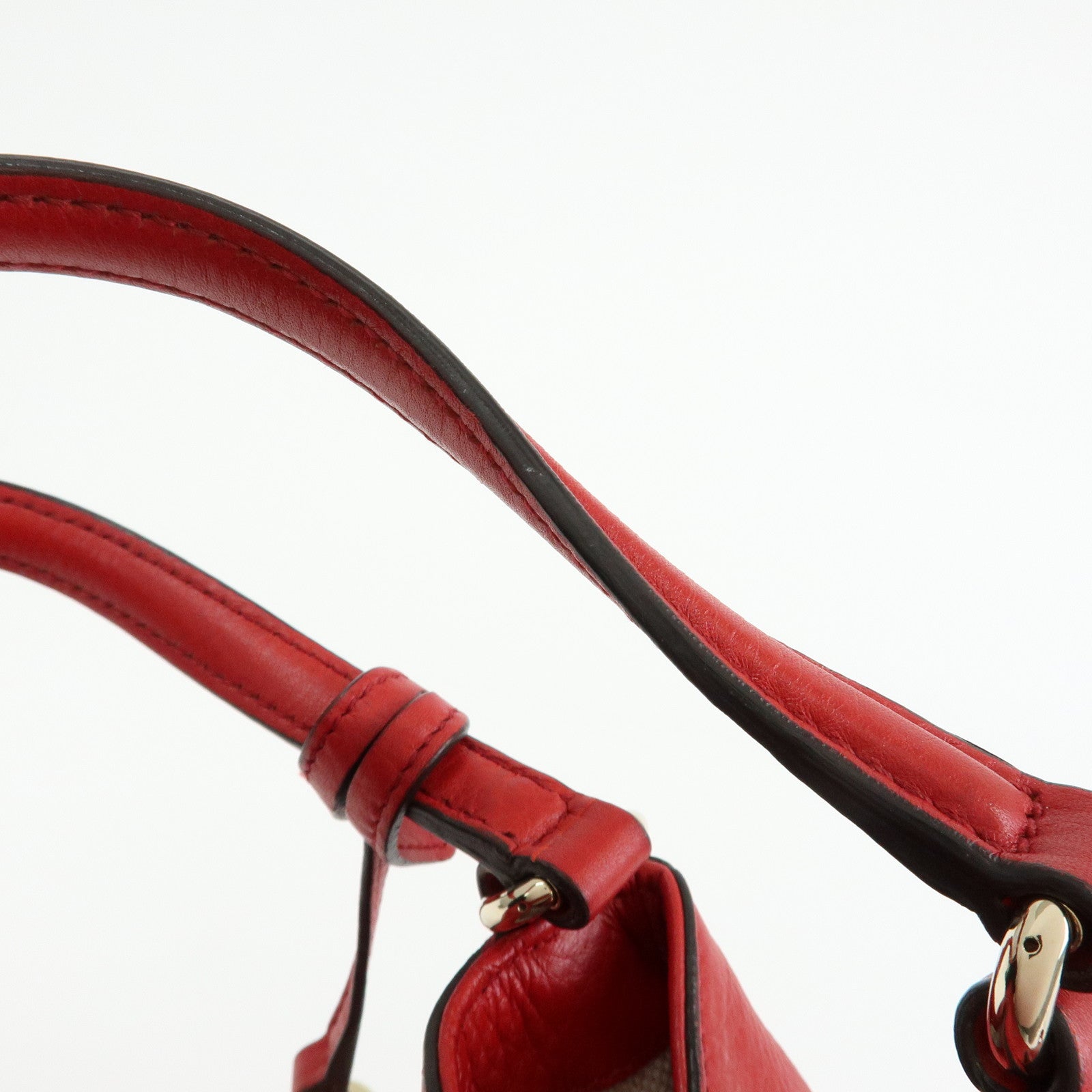 GUCCI SOHO Interlocking G Leather 2Way Bag Hand Bag Red 336751