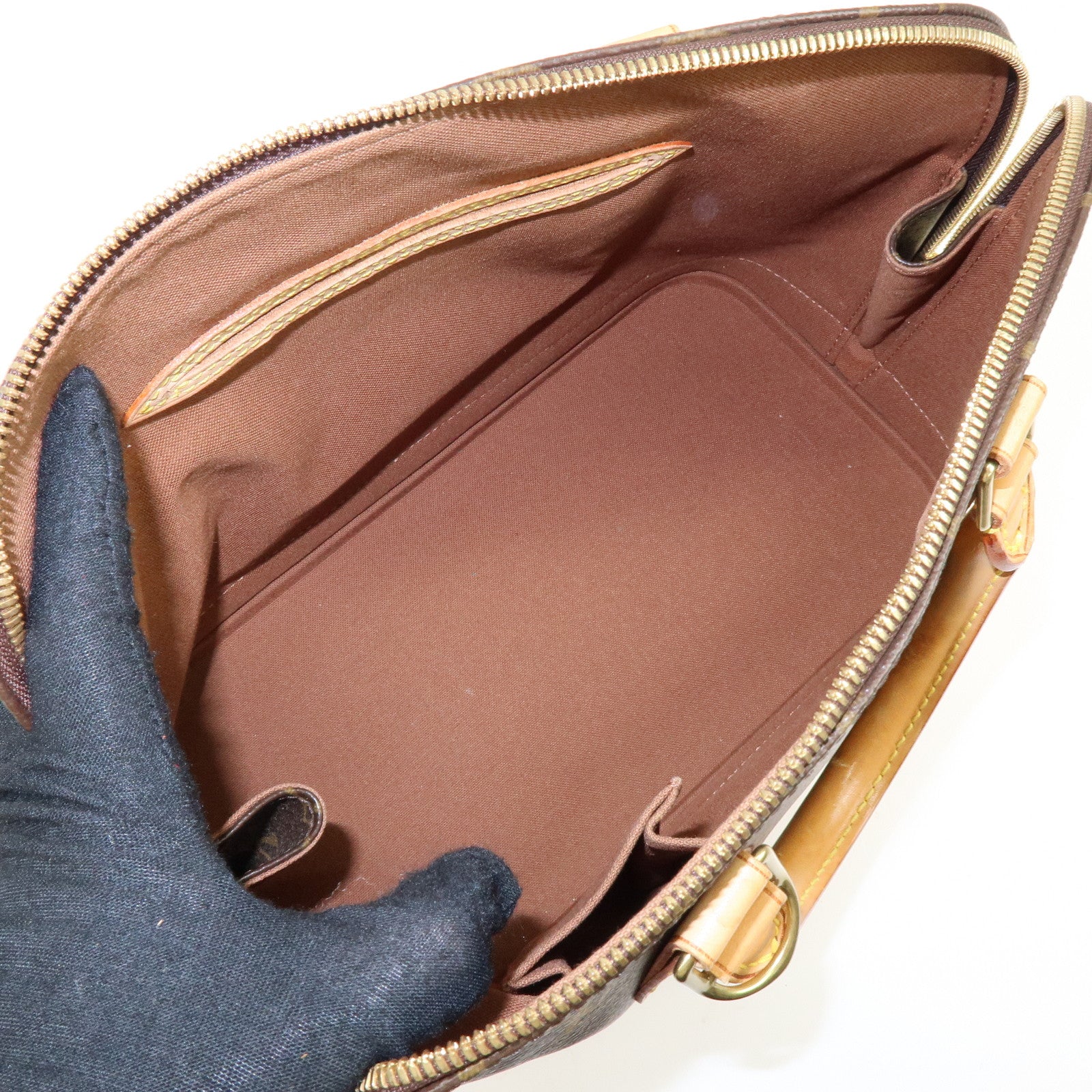 Louis Vuitton Monogram Alma Hand Bag Brown M51130