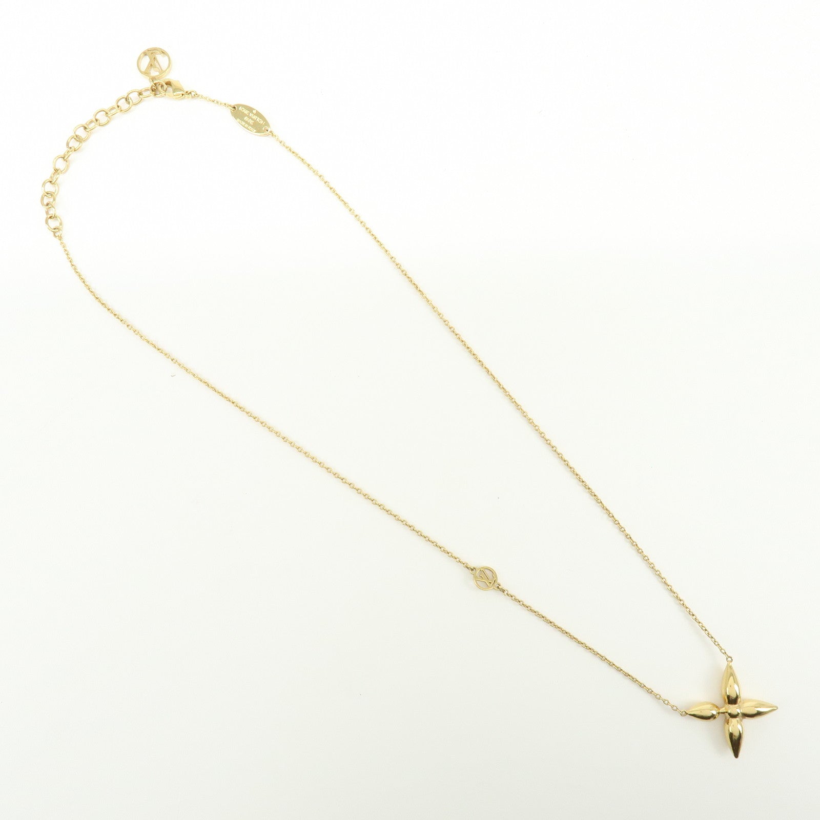 Louis Vuitton Collier Louisette Monogram Flower Necklace M00365