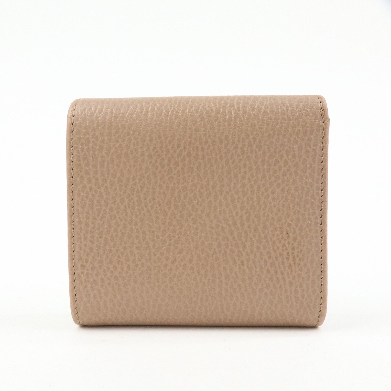 GUCCI GG Marmont Leather Compact Wallet Pink Beige 59858