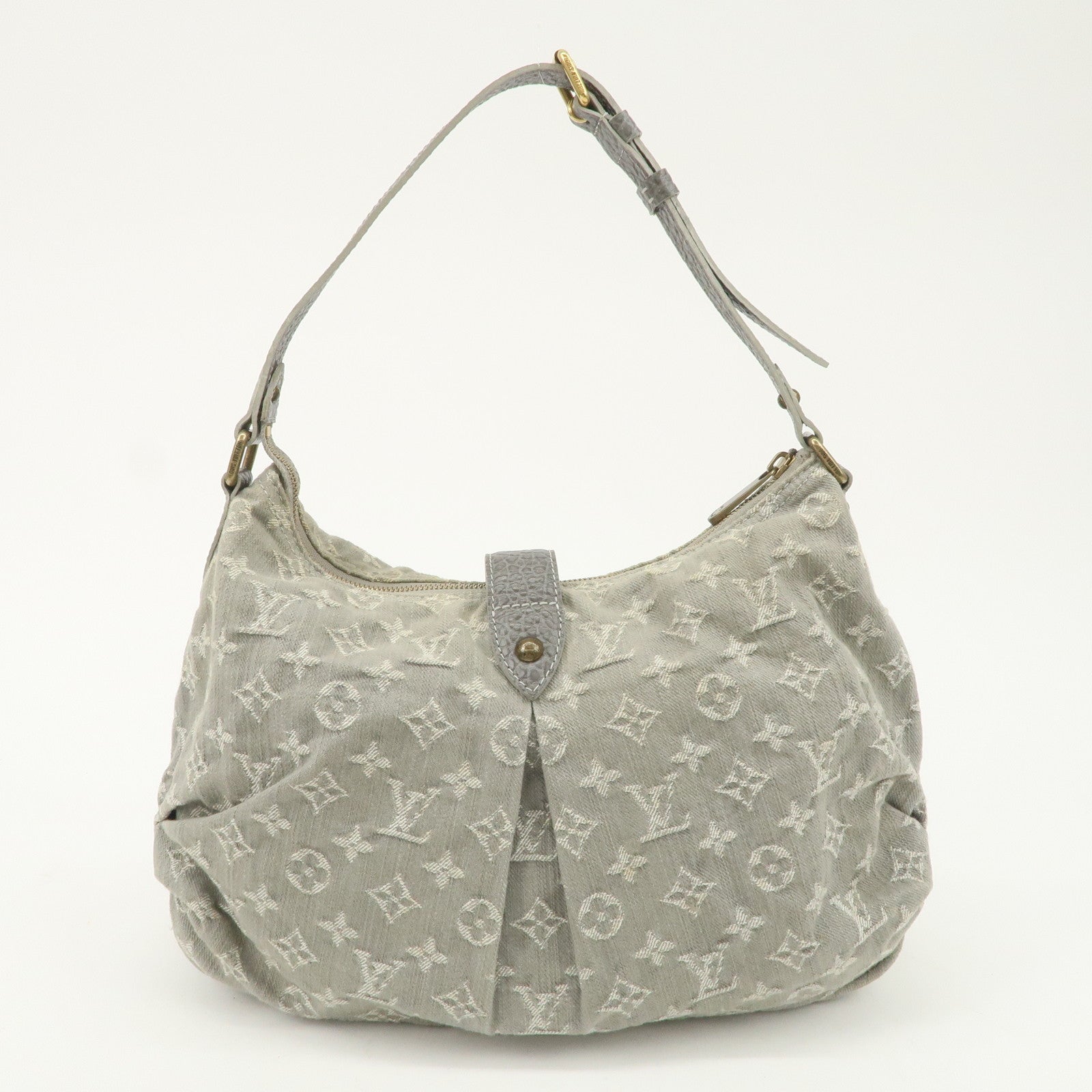 Louis Vuitton Monogram Denim Slightly Shoulder Bag Green M95834