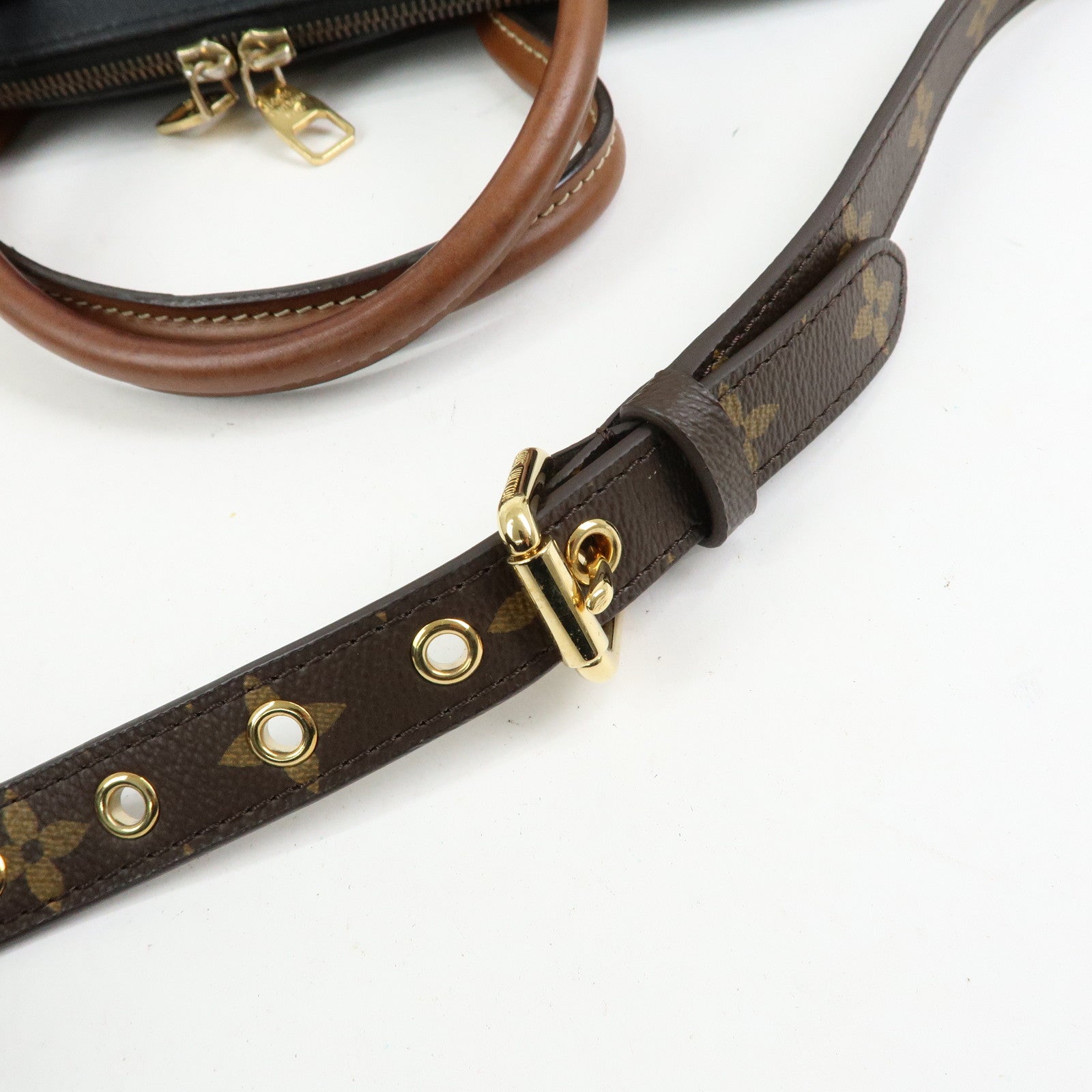 Louis Vuitton Monogram Pallas 2Way Bag Hand Bag Brown Noir M41064