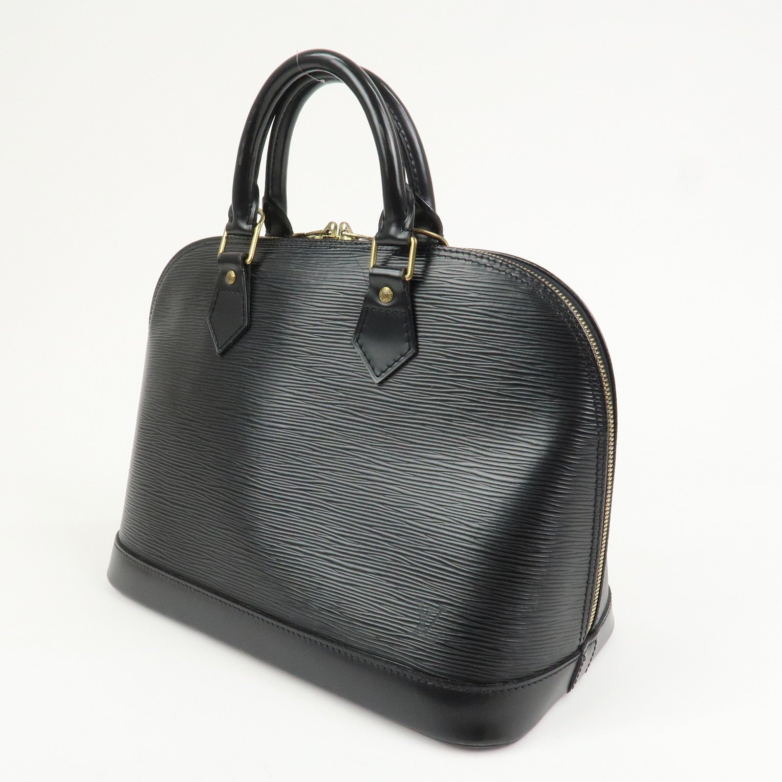 Louis Vuitton Epi Leather Alma MM Hand Bag Noir Black M52142