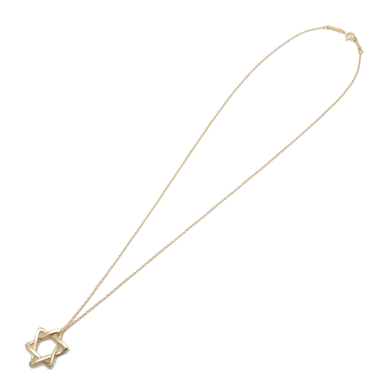 Tiffany & Co Star of Davi Pendant Necklace K18 750YG Yellow Gold