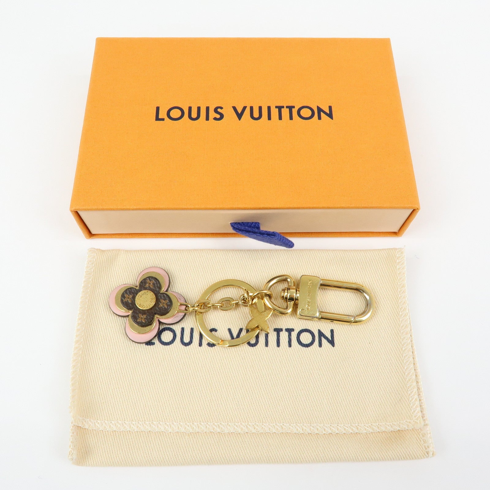 Louis Vuitton Porte Cles Blooming Flower BB Bag Charm Pink M63085