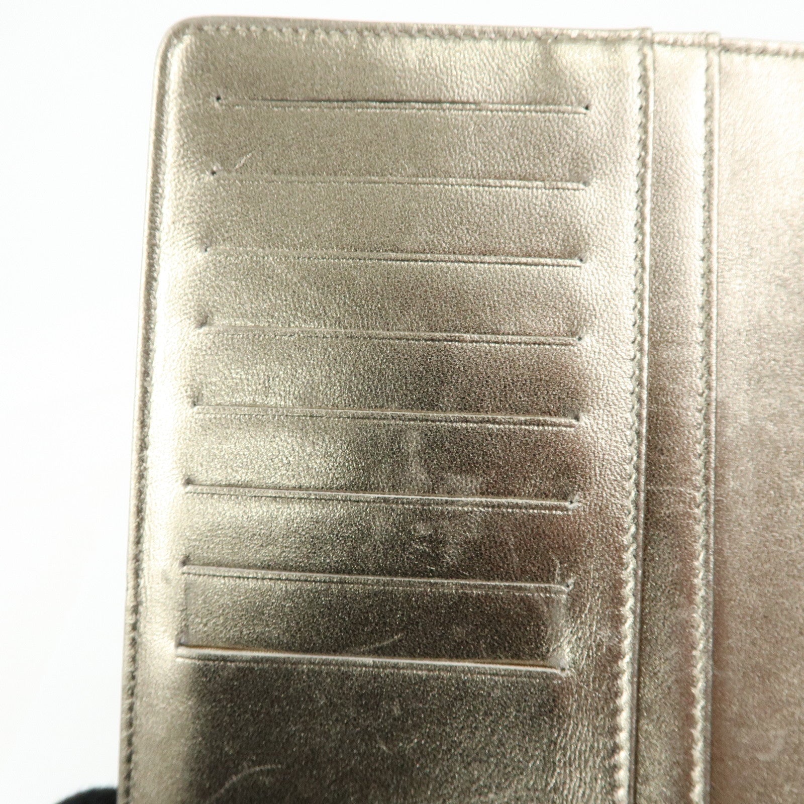 CHANEL New Travel Line Nylon Jacquard Long Wallet Gold