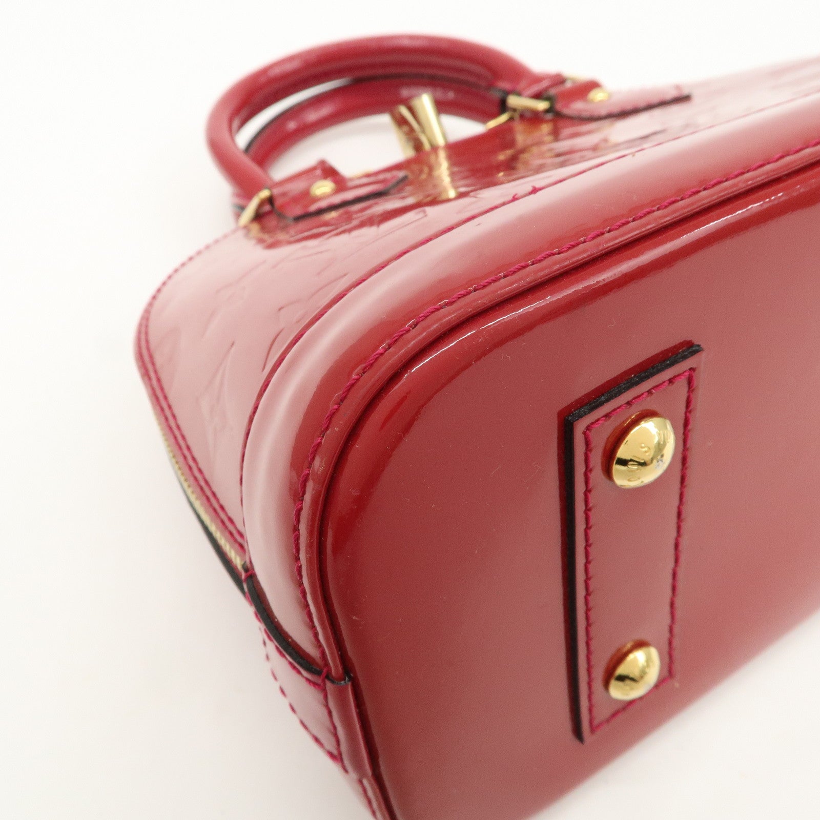 Louis Vuitton Monogram Vernis Alma BB 2Way Bag Rouge Grenade M91698