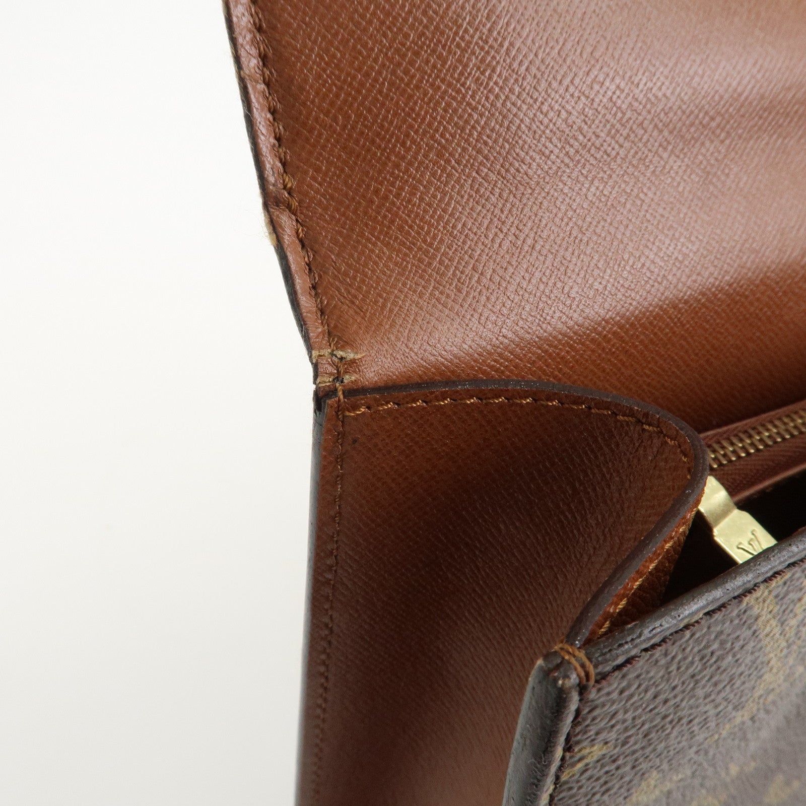 Louis Vuitton Monogram Canvas Malesherbes Hand Bag Brown M51379 Used