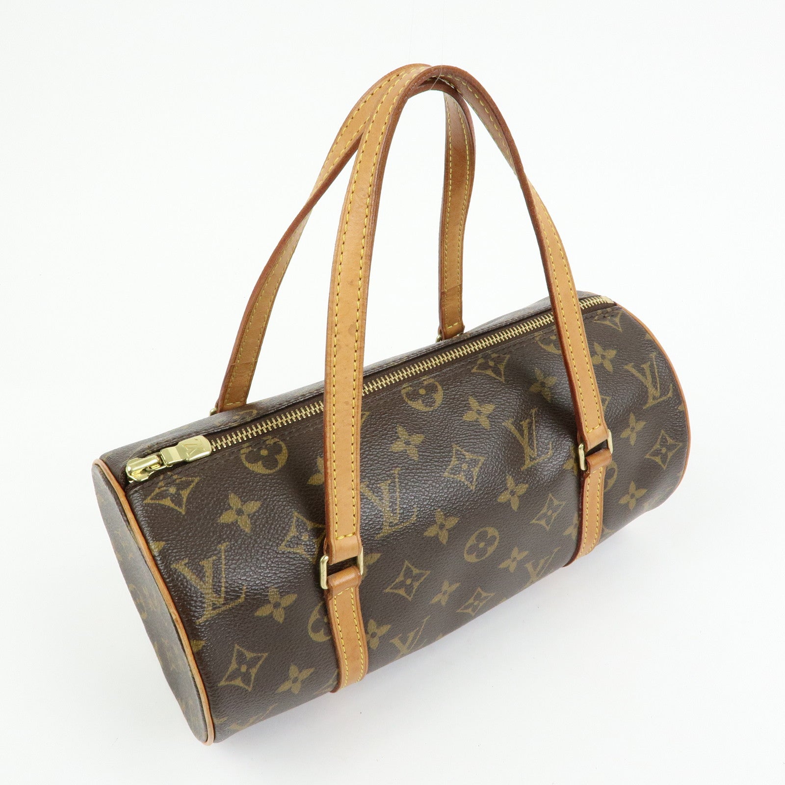 Louis Vuitton Monogram Papillon 30 Hand Bag Brown M51385