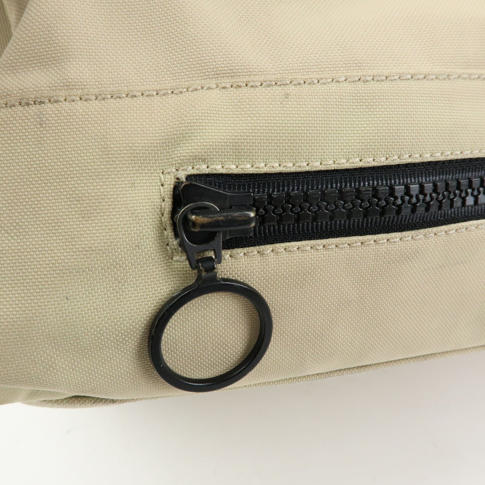 CHANEL CHANEL Sports Nylon Boston Bag Shoulder Bag Beige Black