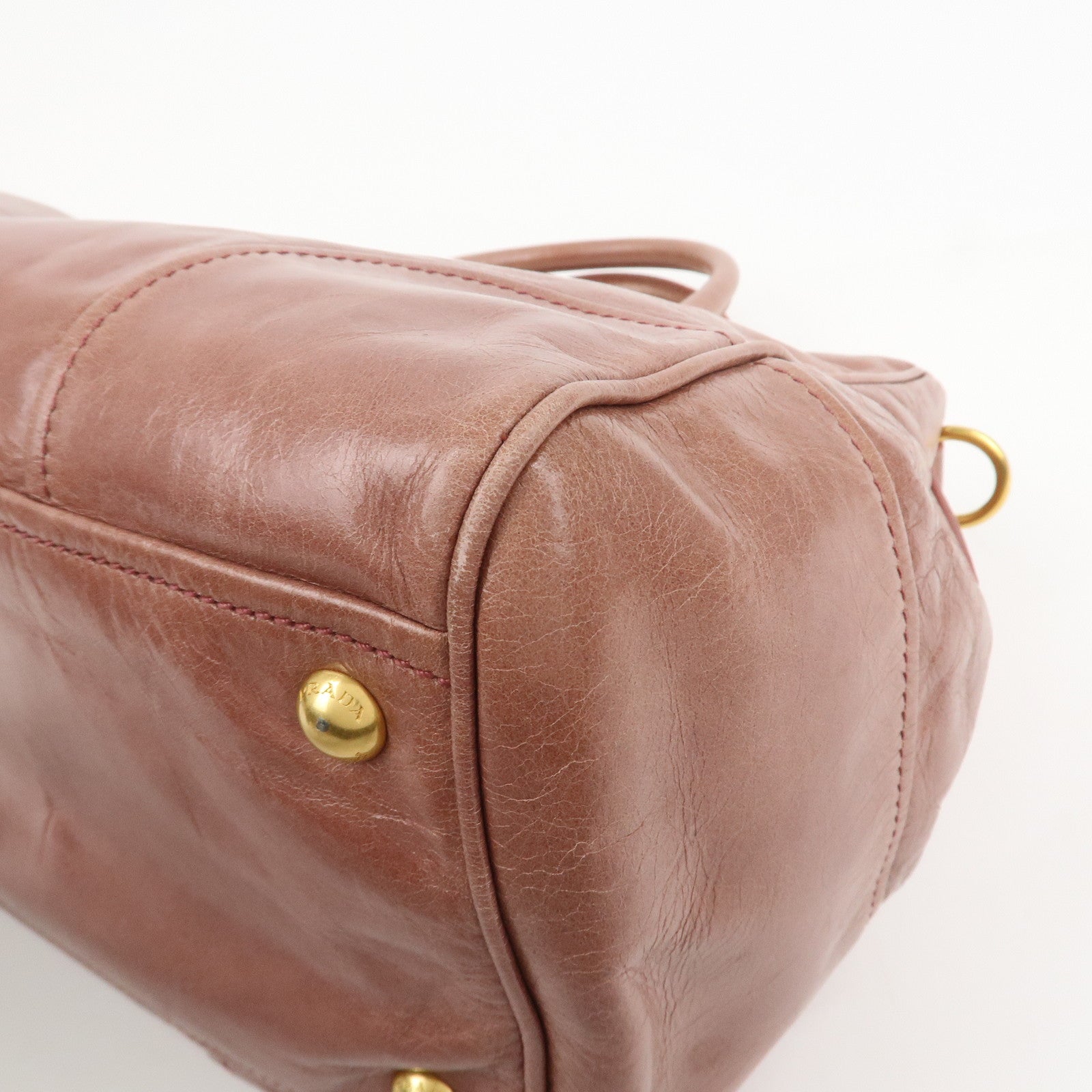 PRADA Leather 2Way Hand Bag Shoulder Bag Pink BN2324
