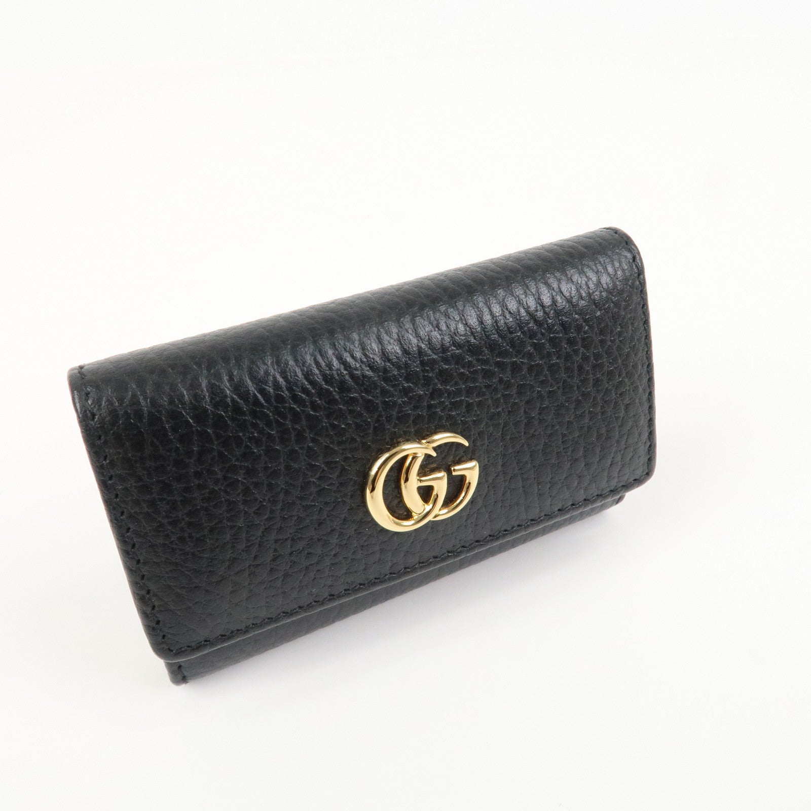 GUCCI GG Marmont Logo Leather 6 Key Case 456118