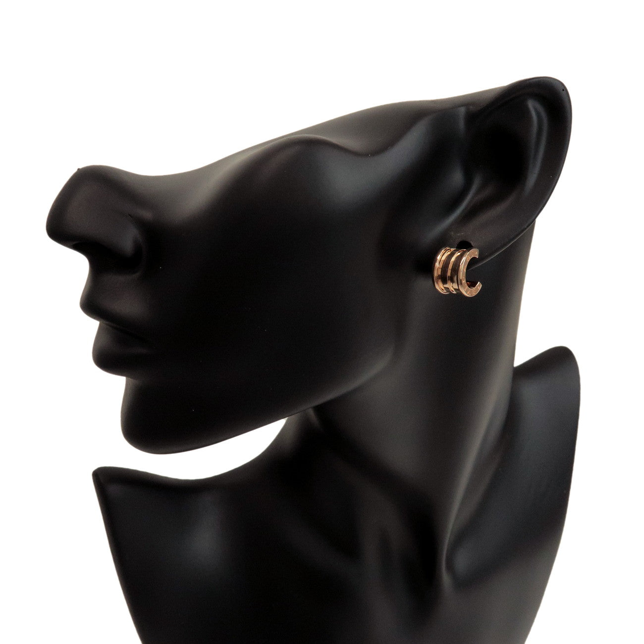 BVLGARI B-zero1 Hoop Earrings K18 750PG Rose Gold