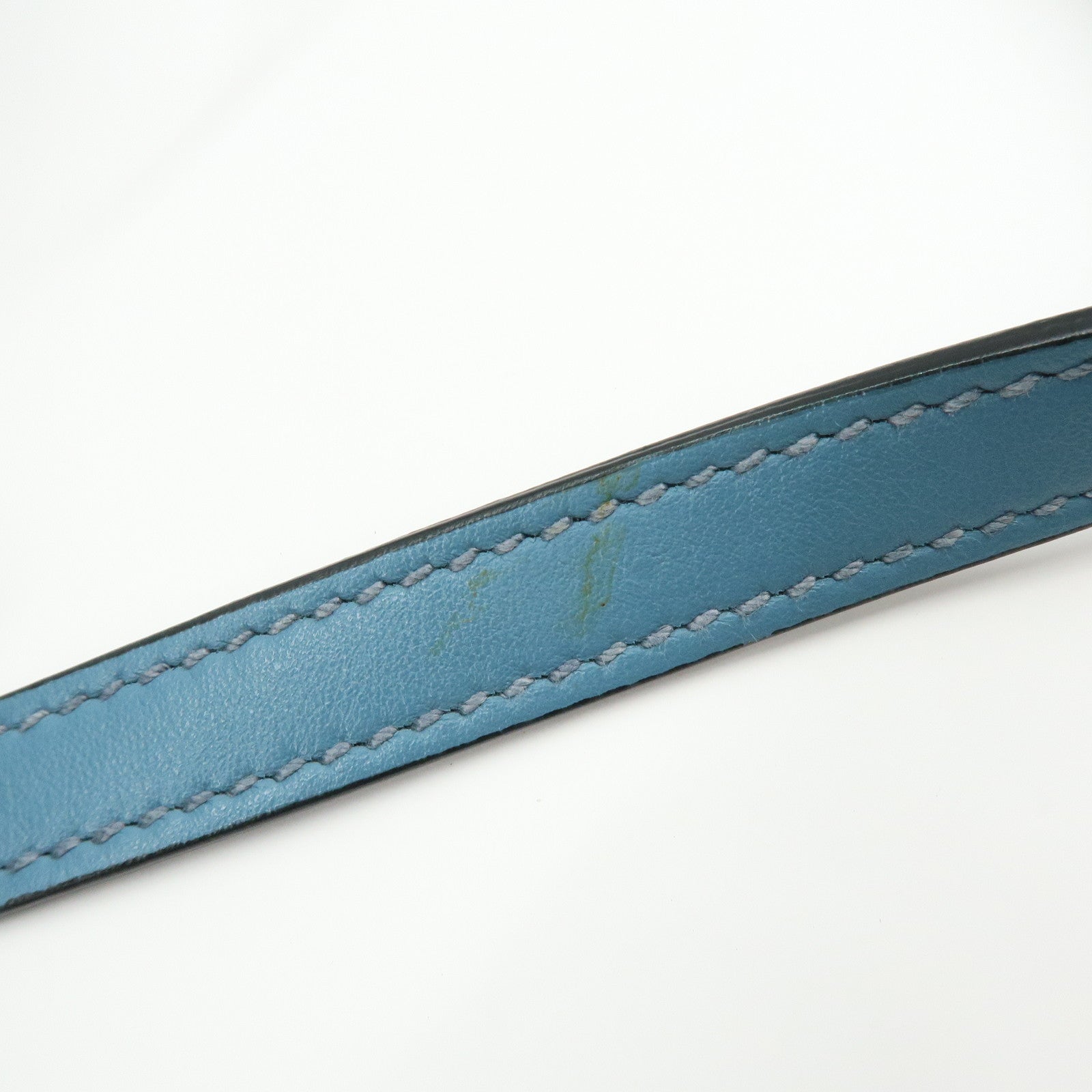 MIU MIU Soft Calf Leather Tote Bag Shoulder Hand Bag Blue R1914S