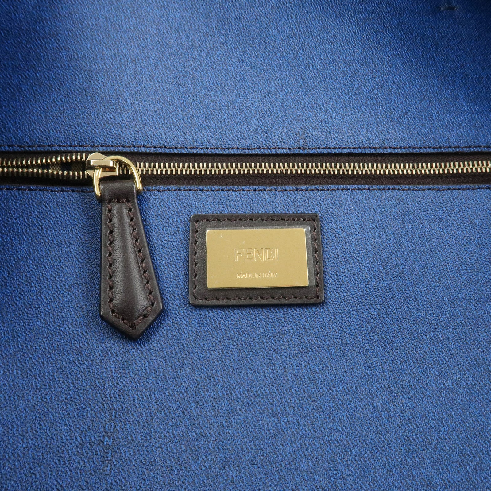 FENDI Zucca PVC Leather Tote Bag Shoulder Bag Brown 8BH185