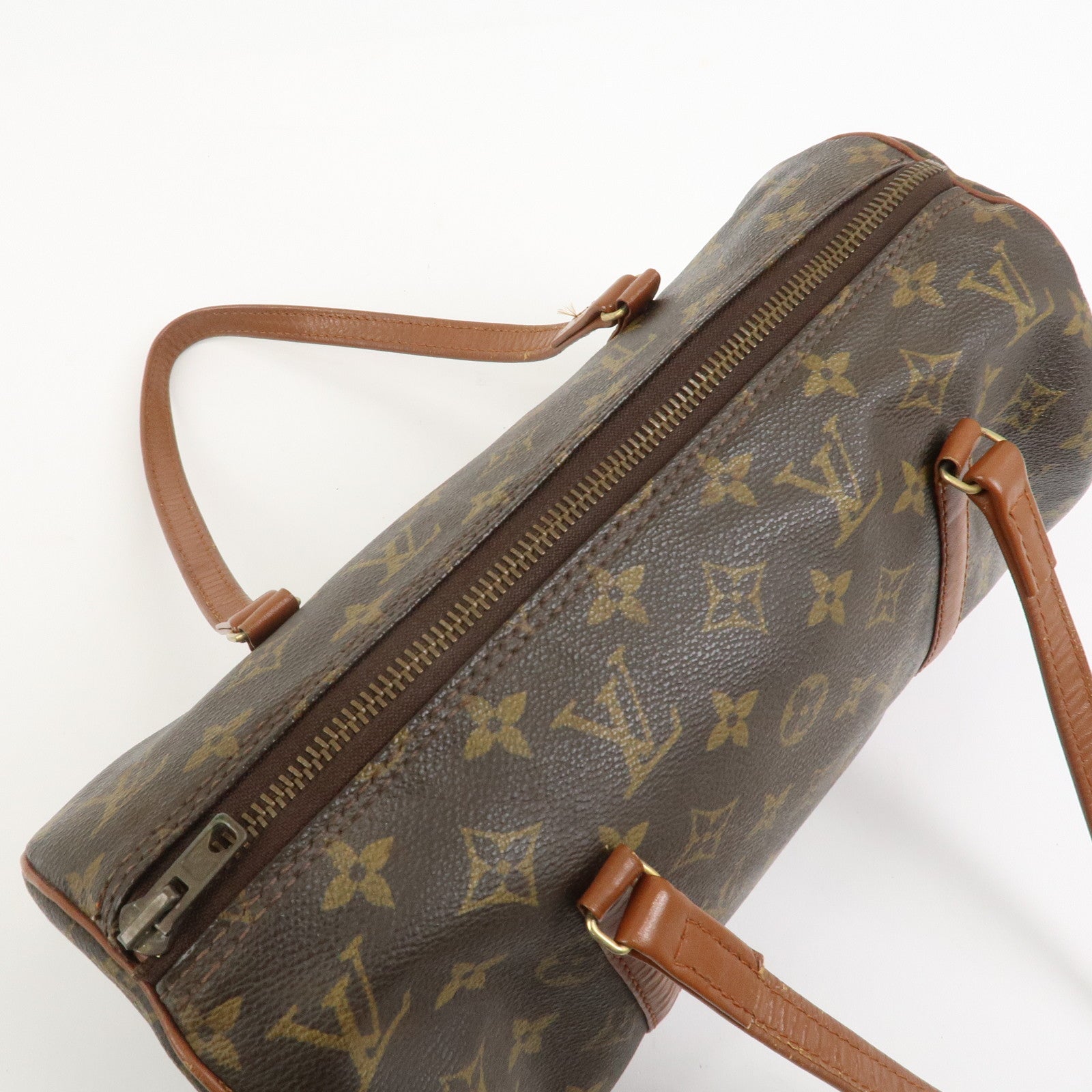 Louis Vuitton Monogram Papillon 30 Hand Bag Brown Old Style M51365