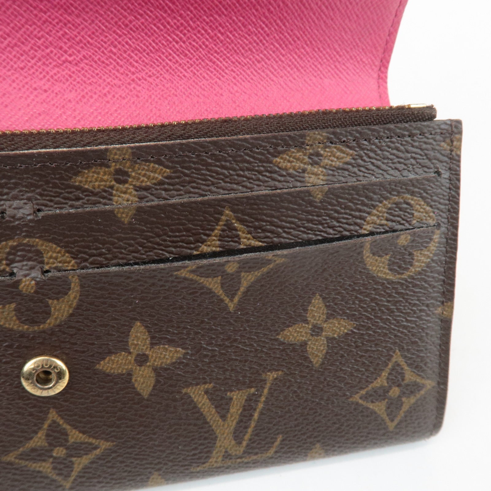 Louis Vuitton Monogram Portefeuille Emily Flower Wallet M64202 Used