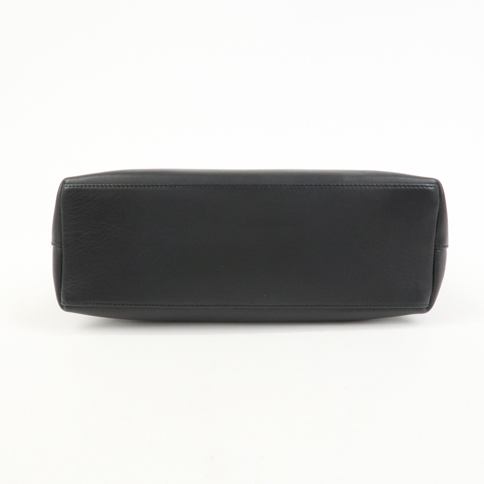 GUCCI Bamboo Leather Shoulder Bag Hand Bag Black 001 3244