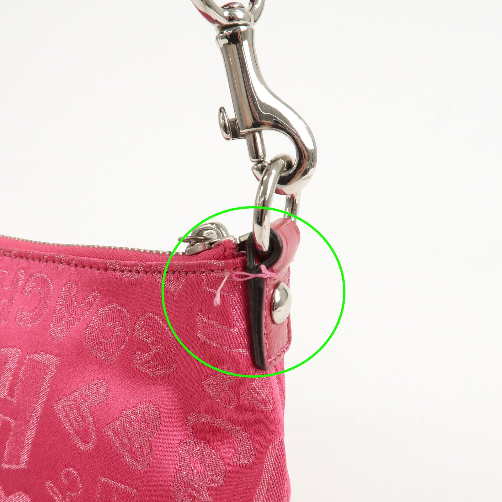 COACH Signature POPPY Set of 2 Canvas Leather Shoulder Hand Bag