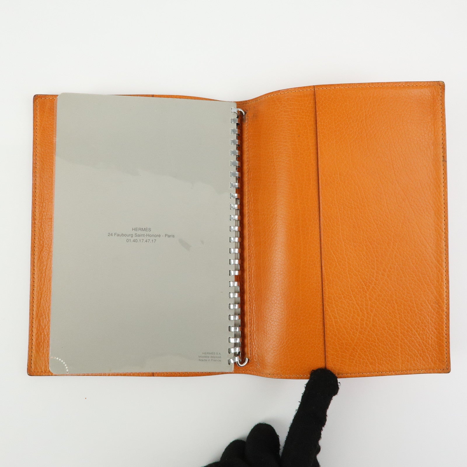 HERMES Togo Leather Agenda Cover Planner Cover □I Stamped Orange