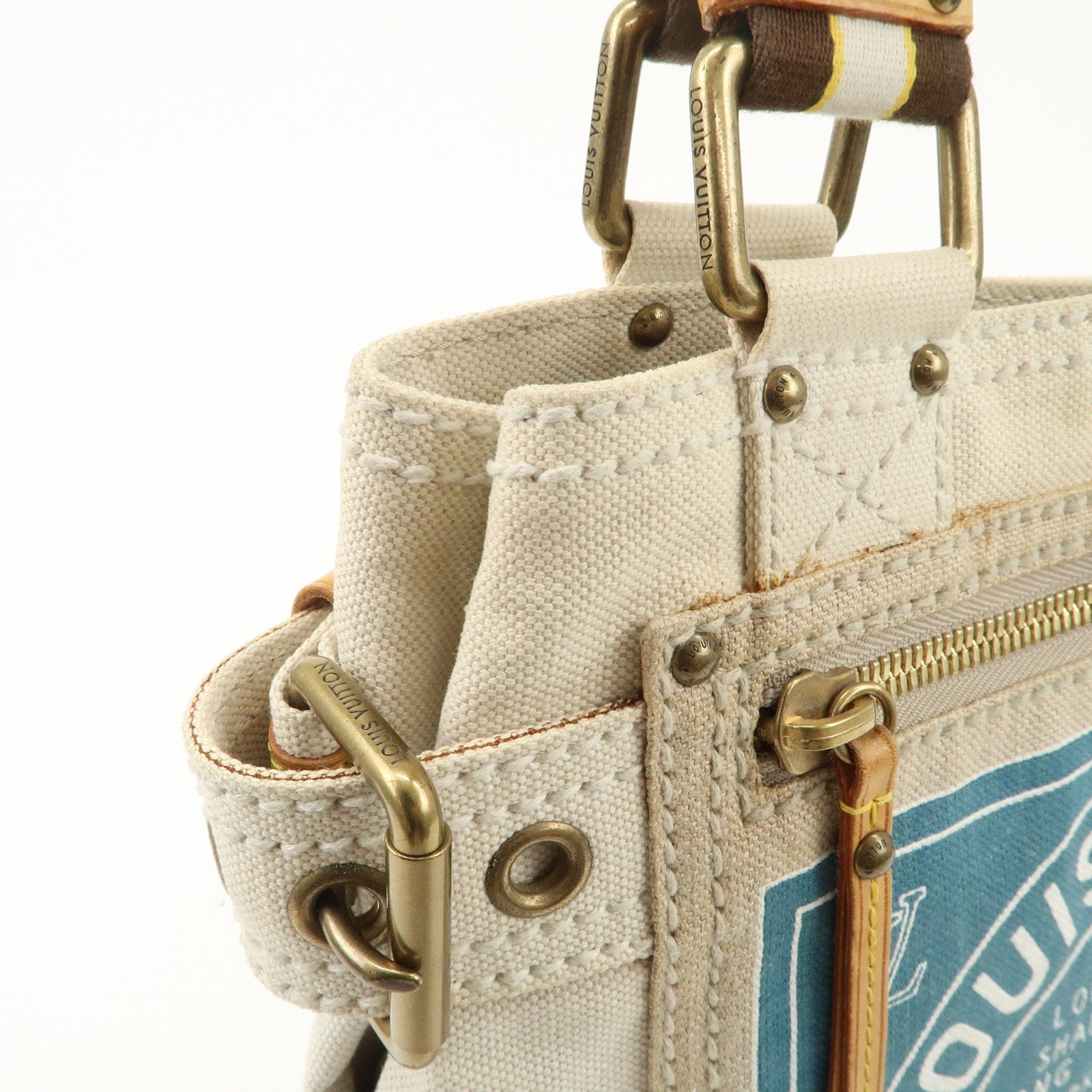 Louis Vuitton Cruise Line Globe Shopper MM Shoulder Bag M95114 Used