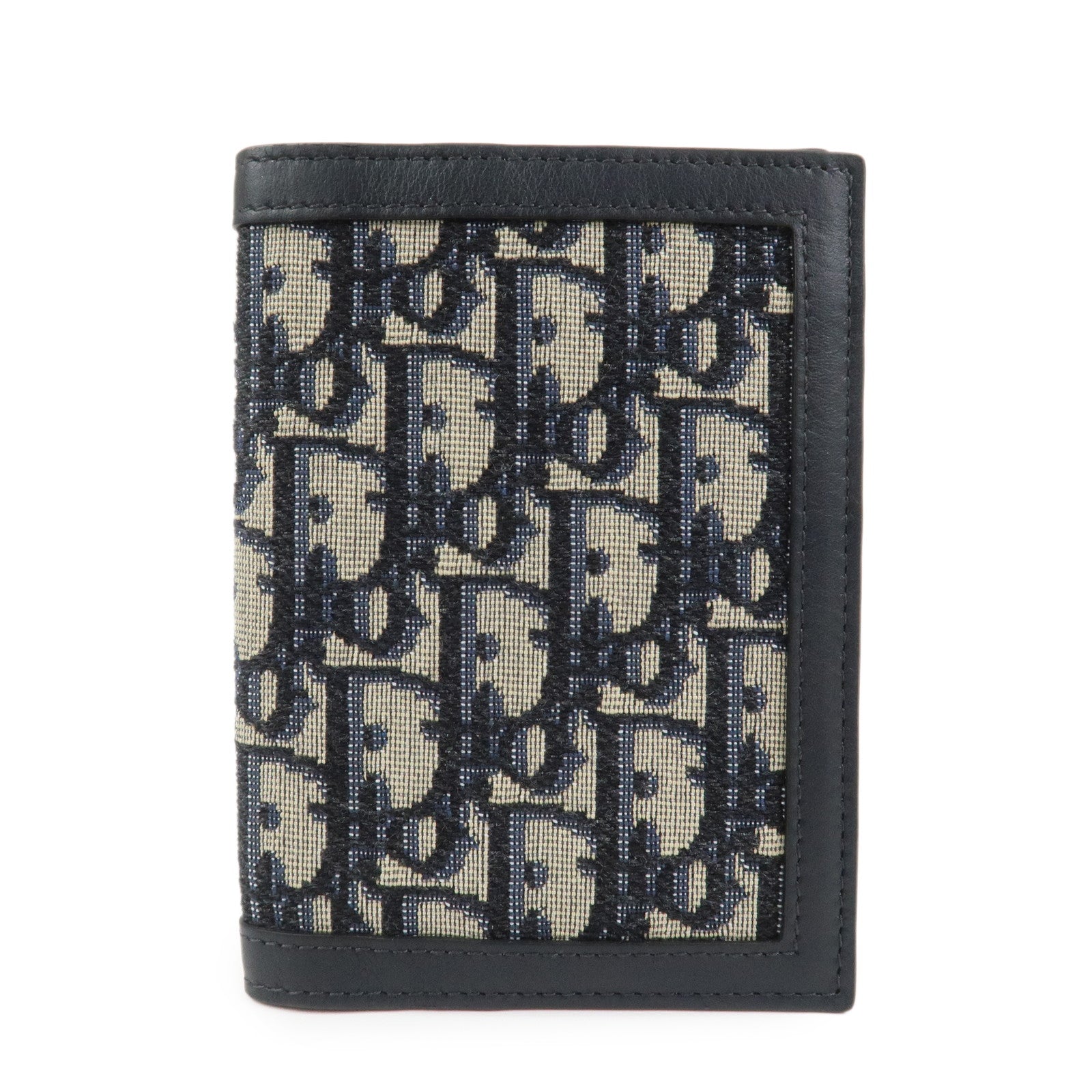 Christian Dior Trotter Jacquard Canvas Leather Card Passport Case