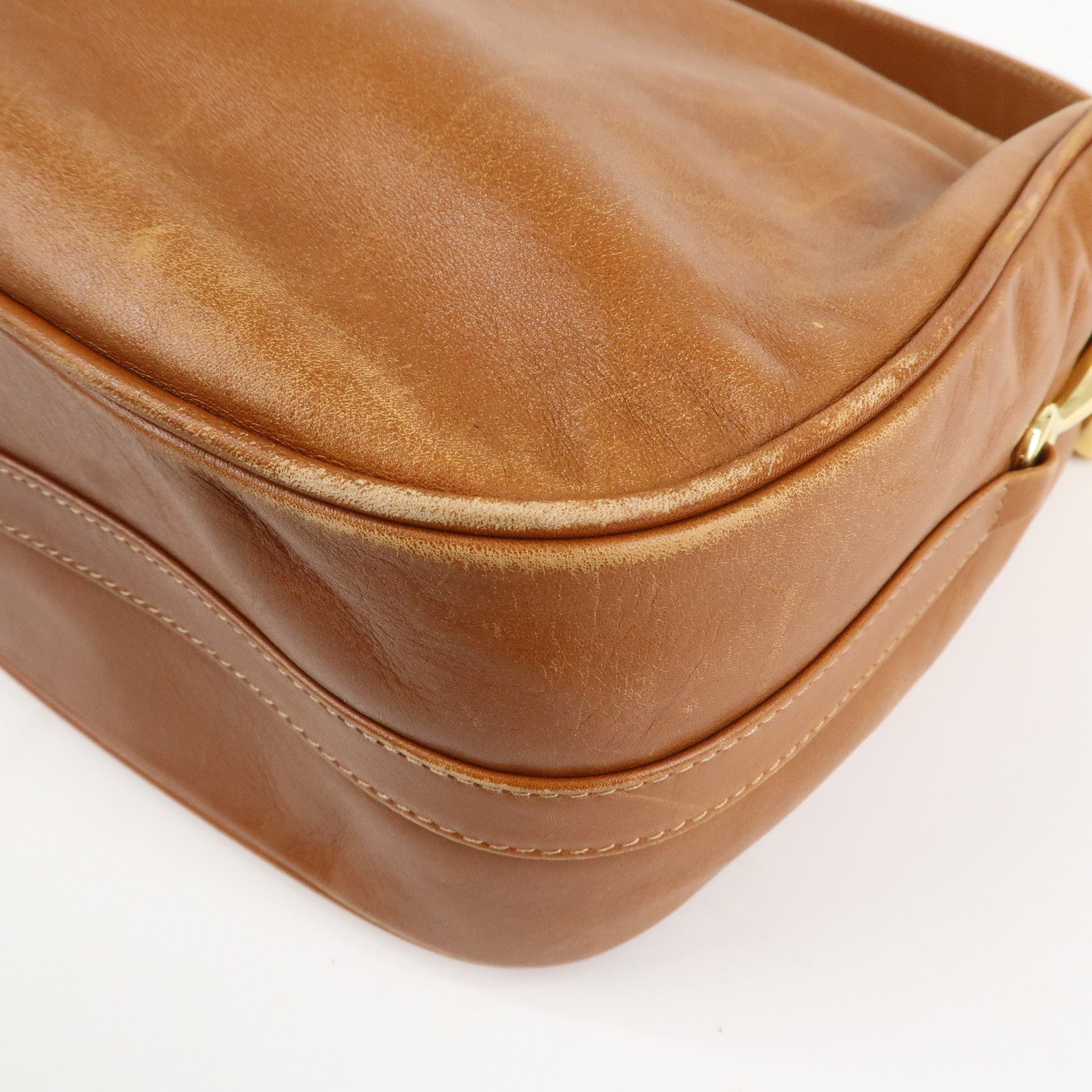 GUCCI Horsebit Leather Shoulder Bag Crossbody Bag 01.090.1411