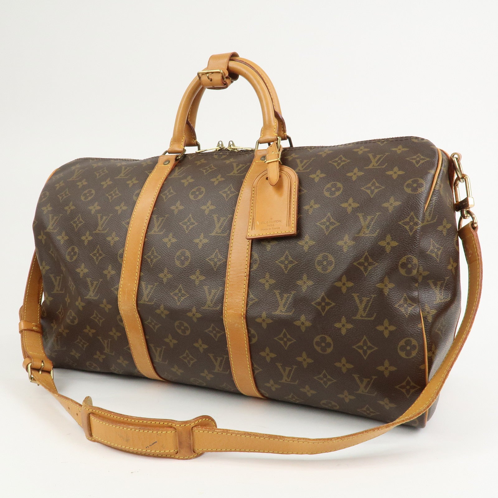 Louis Vuitton Monogram Keep All 50 Bandouliere Boston Bag M41416