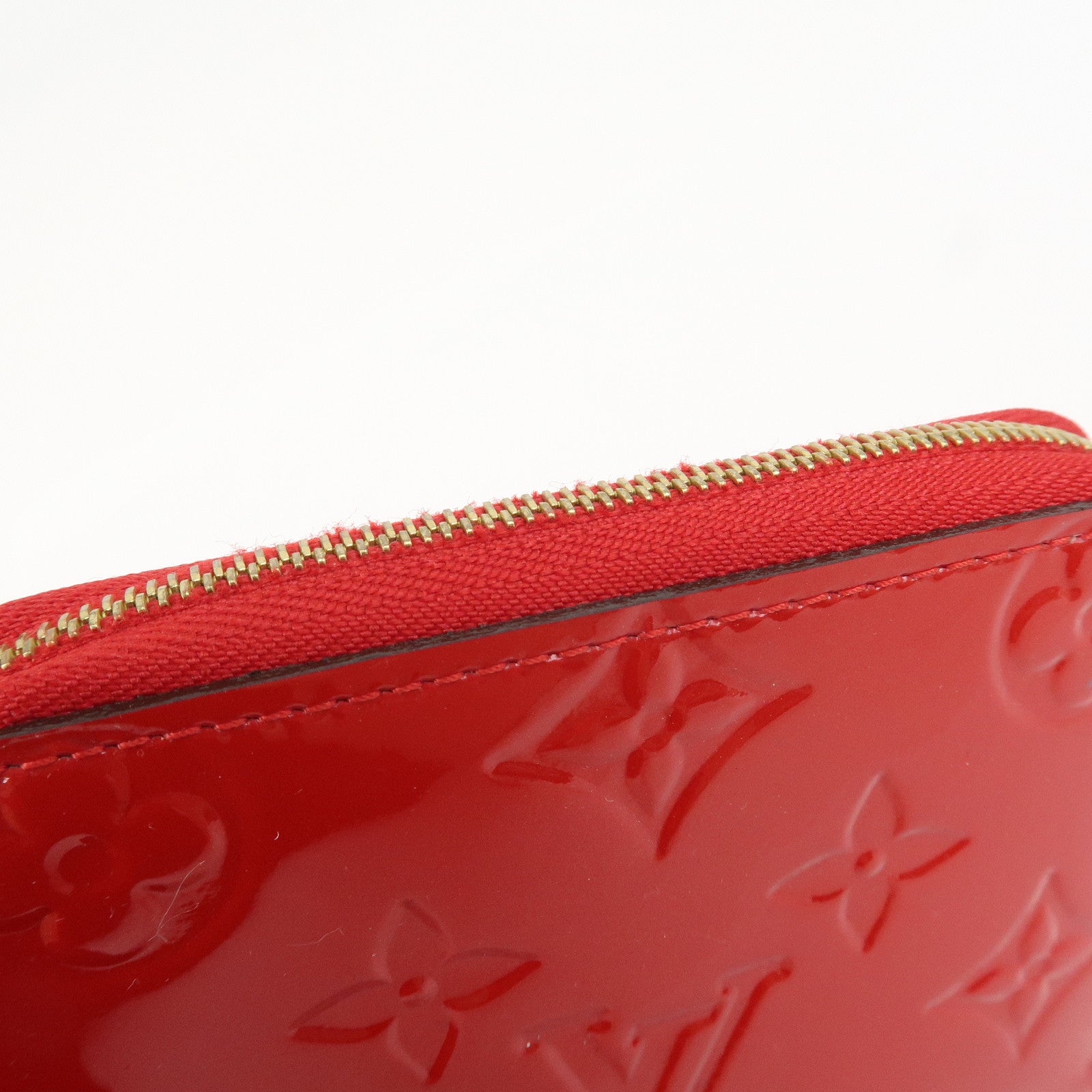 Louis Vuitton Vernis Leather Zippy Coin Purse Wallet Cerise M90202