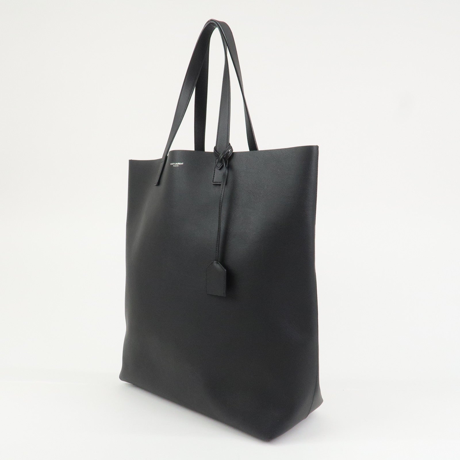 Saint Laurent Leather Tote Bag Shoulder Bag Black