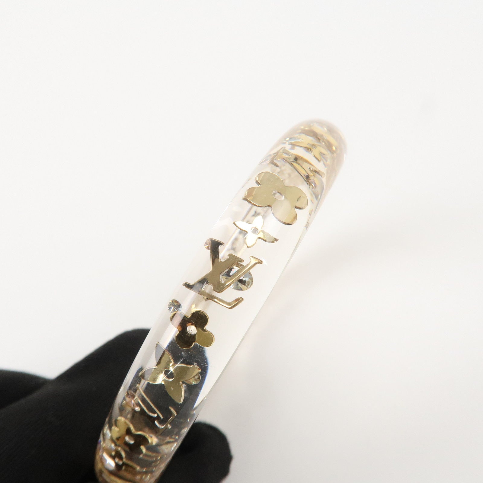Louis Vuitton Bracelet Inclusion TPM Bangle Clear Gold M65202 Used