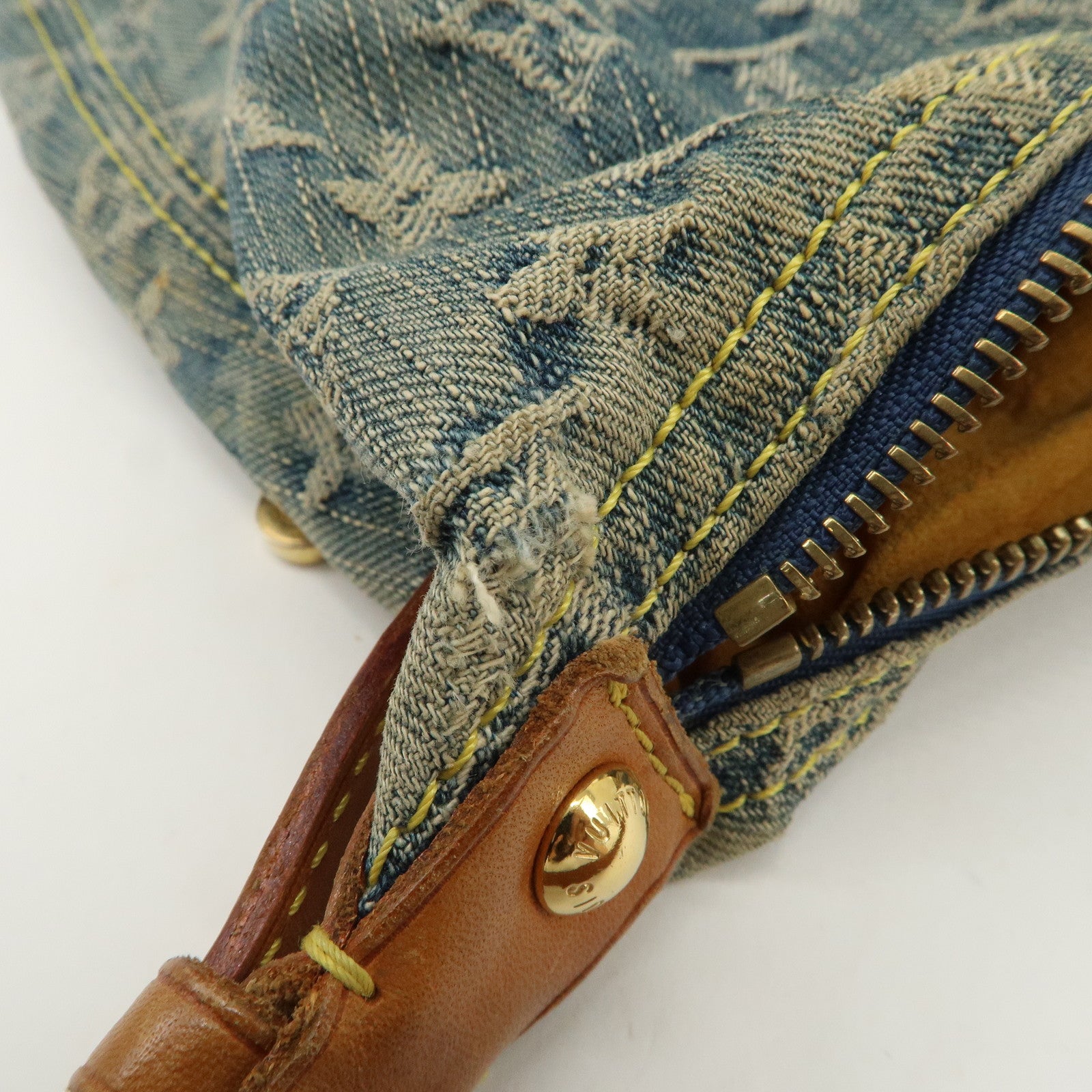 Louis Vuitton Monogram Denim Baggy PM 2Way Bag Shoulder Bag M95049