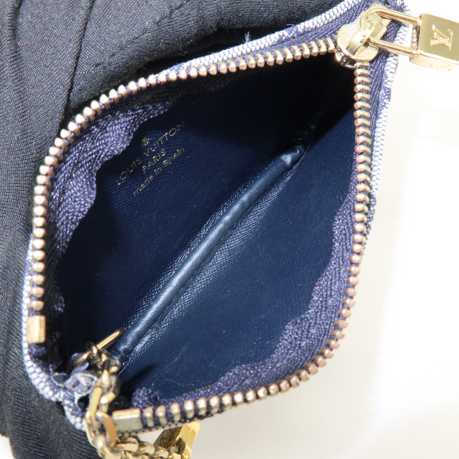 Louis Vuitton Monogram Mini Pochette Cles Coin Case Blue M92236