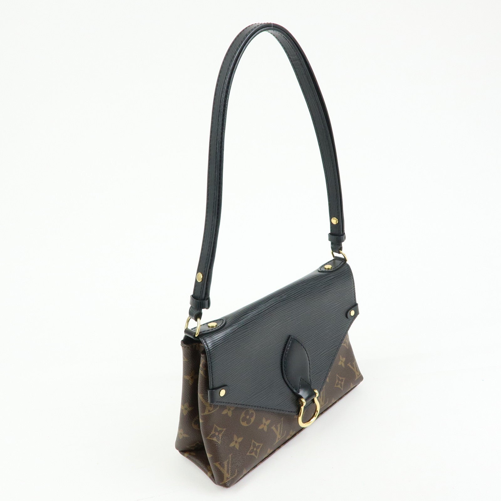 Louis Vuitton Monogram Epi Saint Michel Shoulder Brown Noir M44030